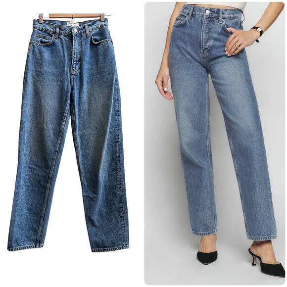 Reformation Karli High Rise Relaxed Tapered Jeans Size 26x29 - Picture 9 of 9